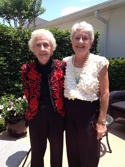 Sandra Cash Jones with mother Katheryn Cash