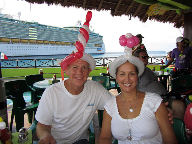 Bob and Cheryl Cross at Senor Frogs