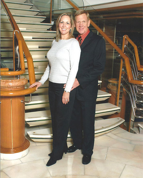 Bob and Cheryl Cross aboard the Sapphire Princess